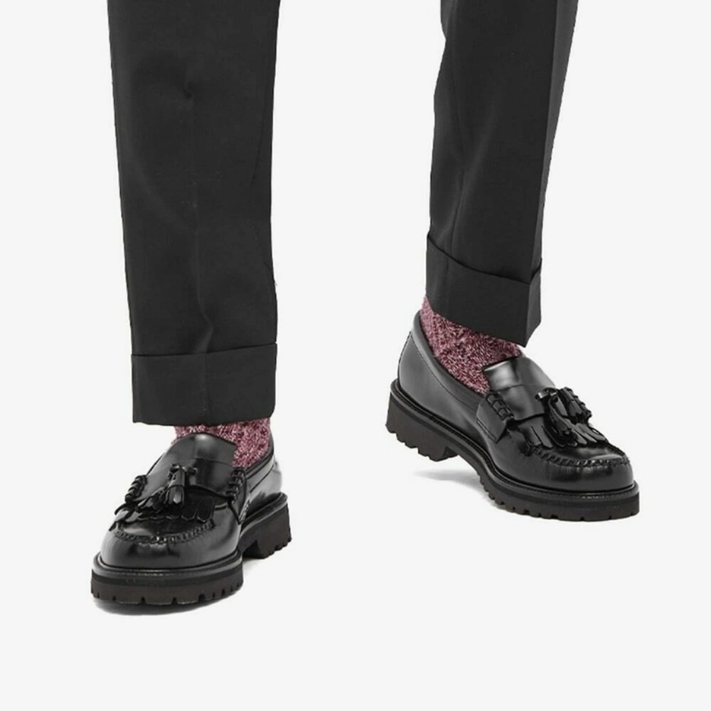 G.H. Bass & Co. Black Leather Tassel Loafers